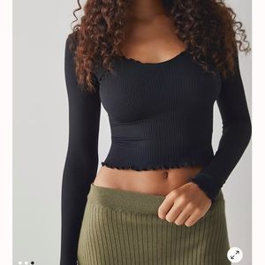 Free People Easy To Love Seamless Long-Sleeve